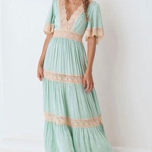 Spell Ocean Gown in Seafoam XS